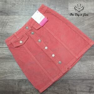So Juniors Mid Rise Corduroy Mini Skirt Size 1
